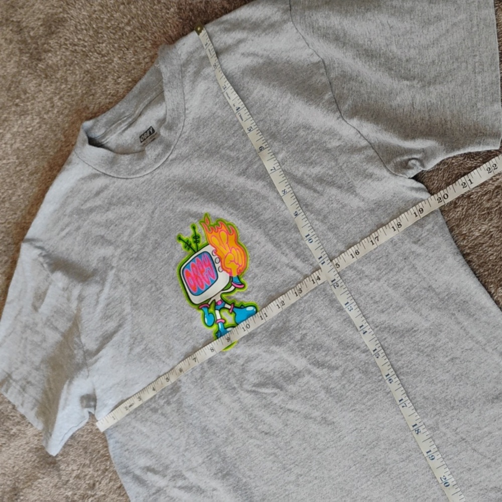 Obey Flame Finger Tee Heather Gray - Picture 4 of 6